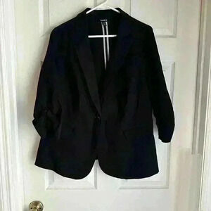 Torrid Size 1 Black Blazer Jacket Business Career Office Stretch